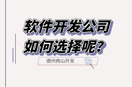 軟件開發公司如何選擇呢？